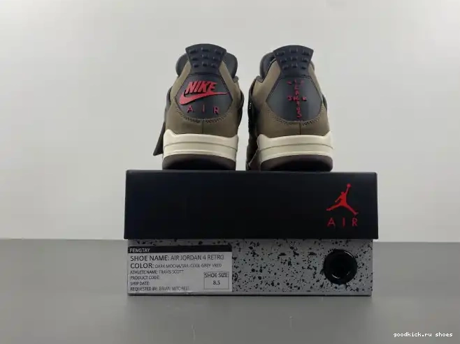 Cheap x Scott 4 Air Retro Brown TS Jordan AJ4-882335 Travis 0422